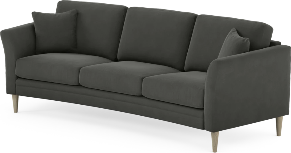 Eden - 3-sits soffa svängd - Grå