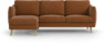 Madison Lux - 2-sits soffa med schäslong vänster - Orange