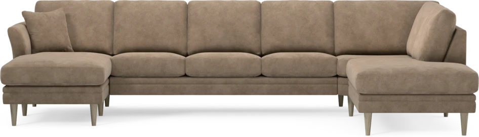 Eden - 3-sits soffa med schäslong vänster och divan höger - Beige