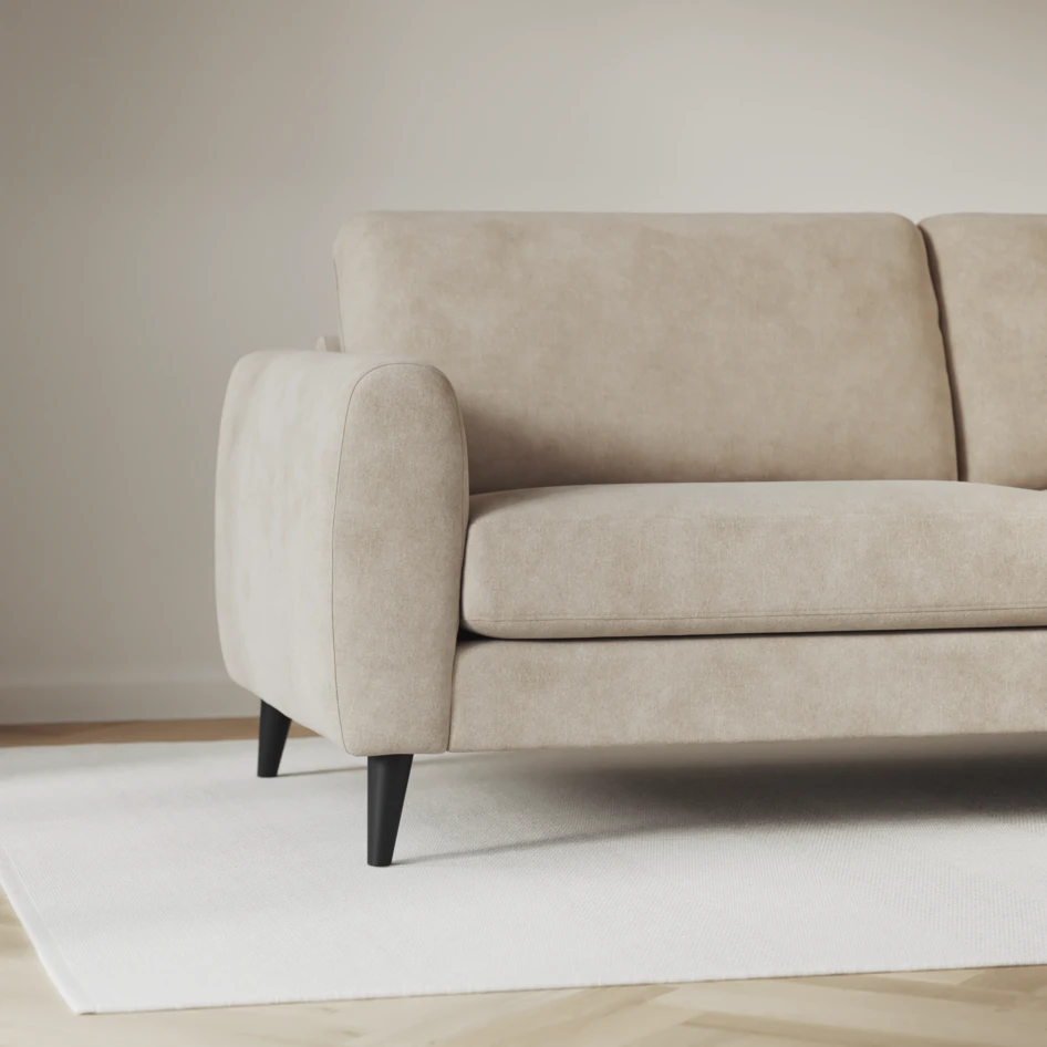 Bridge - 3-sits soffa med schäslong vänster och divan höger - Beige