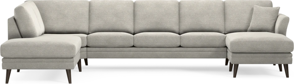 Eden - 3-sits soffa med divan vänster och schäslong höger - Grå