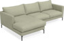 Impression Delux - 3-sits soffa med schäslong vänster - Grön