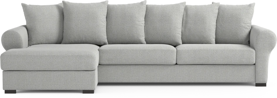 Town - 3-sits soffa med schäslong vänster - Grå