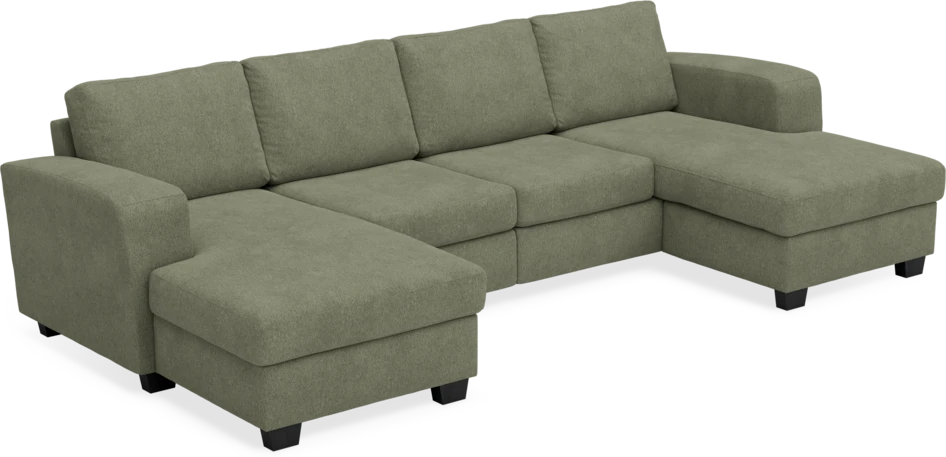 Friday - 2-sits soffa med två schäslonger - Vit