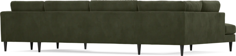Bridge - 3-sits soffa med divan vänster och schäslong höger - Grön