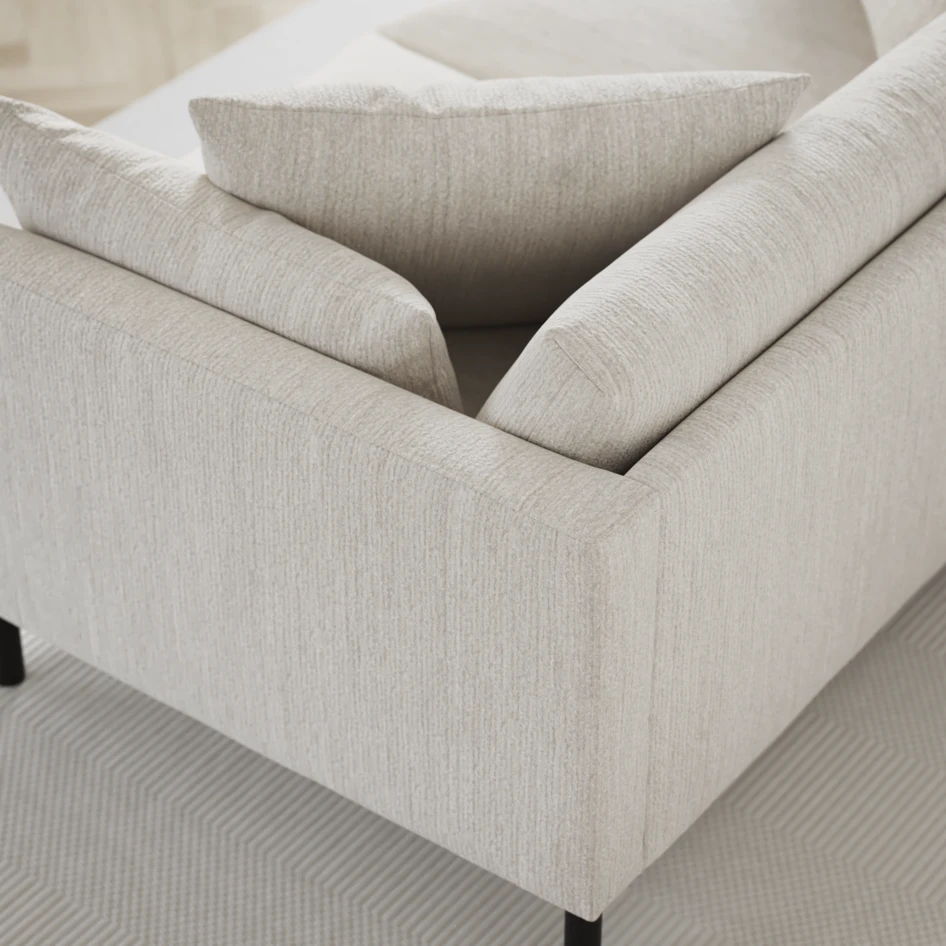 Harper - 3-sits soffa, hel dyna - Vit