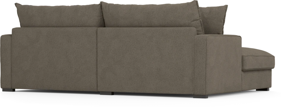 Mila - 2-sits soffa med schäslong XL vänster - Brun