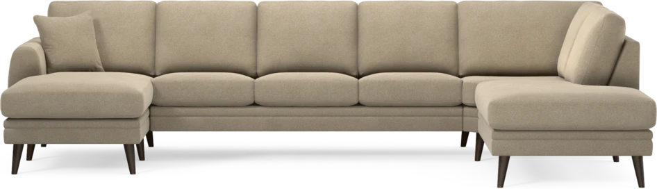 Eden - 3-sits soffa med schäslong vänster och divan höger - Beige