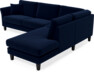 Eden - 2,5-sits soffa med divan - Blå