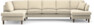 Eden - 3-sits soffa med divan vänster och schäslong höger - Beige