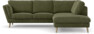 Madison Lux - 2-sits soffa med divan höger - Grön