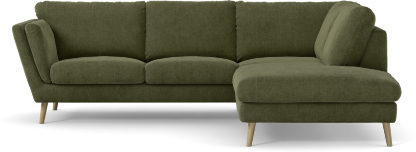 Madison Lux - 2-sits soffa med divan höger - Grön
