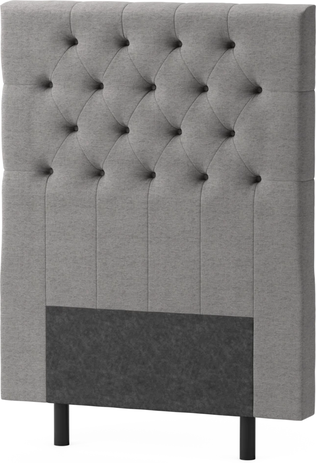 Delux Pikerad XL - Sänggavel, 90-210 cm - Grå