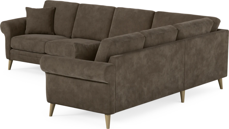Eden - Hörnsoffa, 3+2-sits - Brun