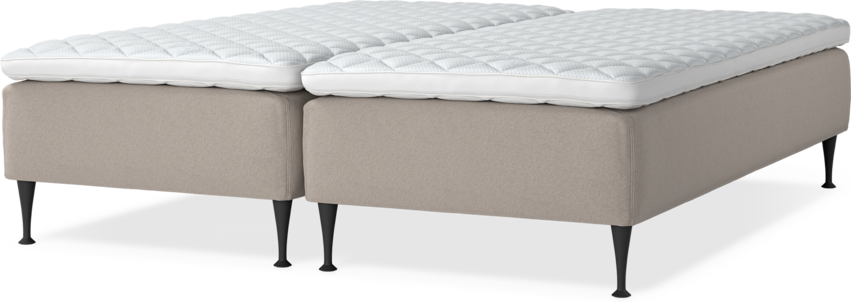 Delux Sense - Ramsäng, dubbelsäng med bäddmadrass - Beige