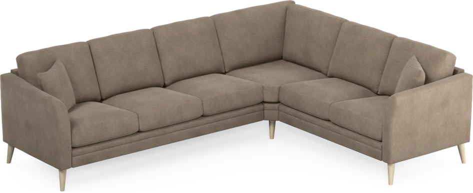 Eden - Hörnsoffa, 3+2-sits - Brun
