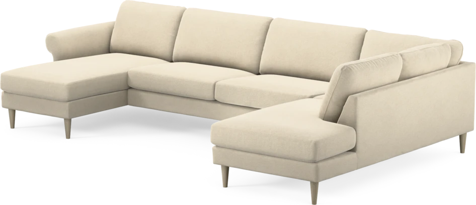 Bridge - 3-sits soffa med schäslong vänster och divan höger - Beige