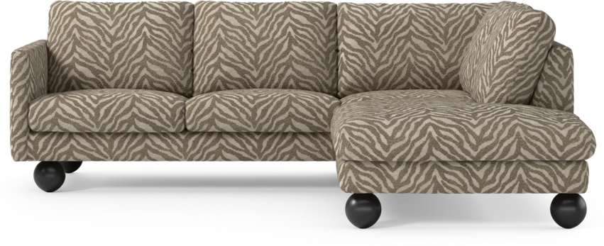 Madison Lux - 2-sits soffa med divan höger - Brun