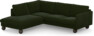 Madison Lux - 2-sits soffa med divan vänster - Grön