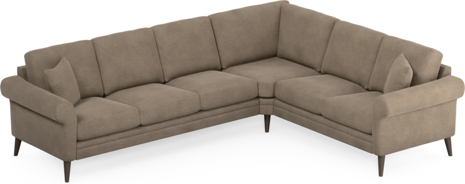 Eden - Hörnsoffa, 3+2-sits - Brun