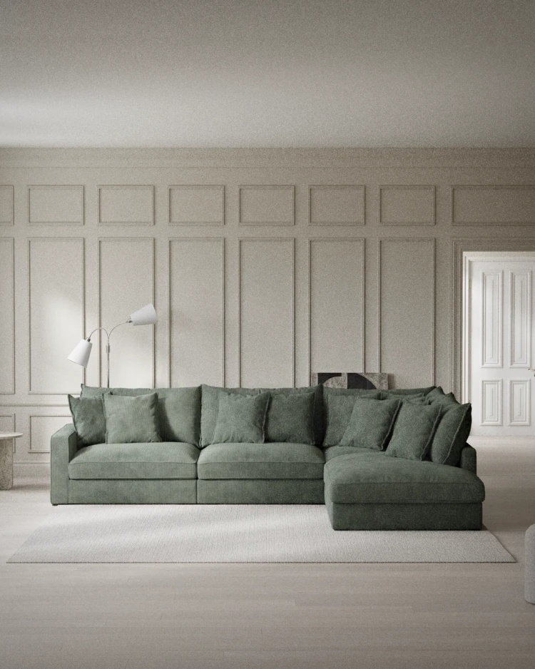 Rossi - 3-sits soffa med divan höger - inspiration