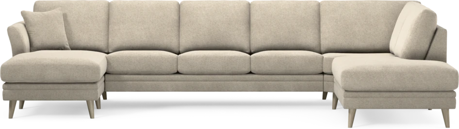 Eden - 3-sits soffa med schäslong vänster och divan höger - Beige