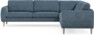 Bridge - Hörnsoffa, 3+3-sits - Blå