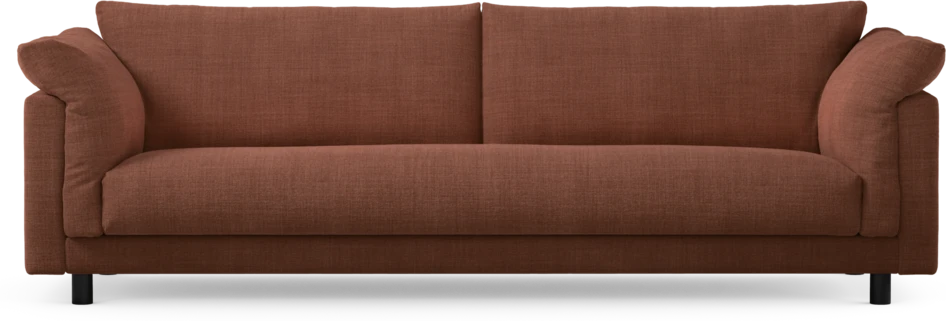 Cherrie - 4-sits soffa, hel dyna, fast klädsel - Orange