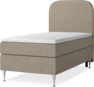 New York - Kontinentalsäng, enkelsäng med bäddmadrass och sänggavel slät - Beige