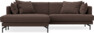 Harper - 4-sits med schäslong XL vänster - Brun