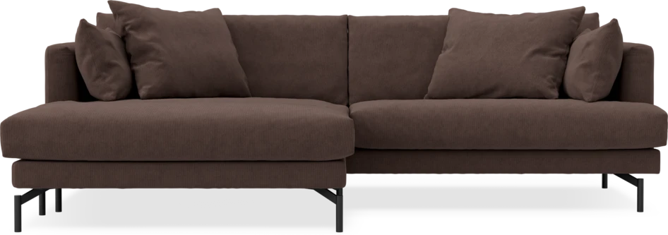 Harper - 4-sits med schäslong XL vänster - Brun