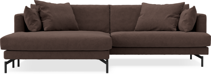 Harper - 4-sits med schäslong XL vänster - Brun