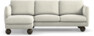 Madison Lux - 2-sits soffa med schäslong vänster - Vit