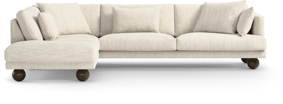 Harper - 3-sits soffa med divan vänster - Vit