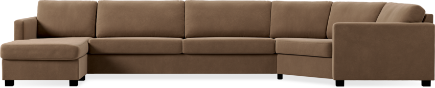 Nevada - 4-sits soffa med schäslong vänster och cosy hörn höger - Beige