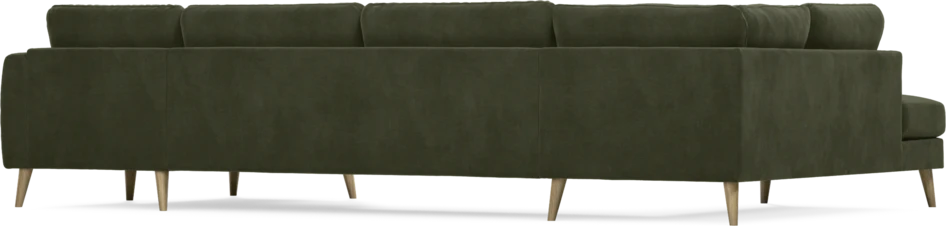 Bridge - 3-sits soffa med divan vänster och schäslong höger - Grön