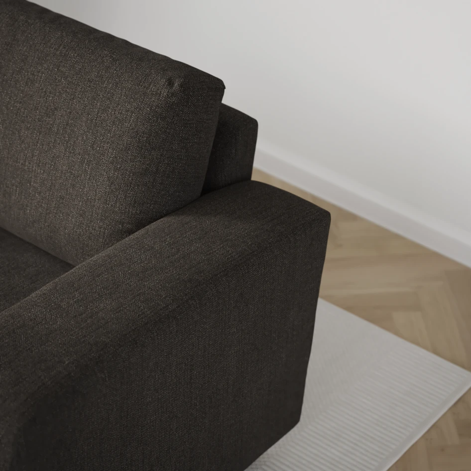 Friday - Hörnsoffa, 1,5+2,5-sits - Brun