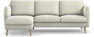 Madison Lux - 2-sits soffa med schäslong vänster - Vit