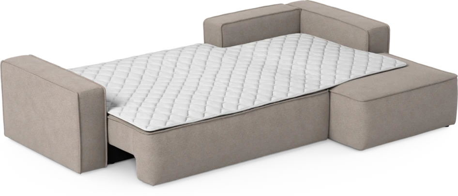 Ide - Bäddsoffa 3-sits med schäslong höger - Beige