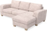 Friday - 3-sits soffa med schäslong höger - Rosa
