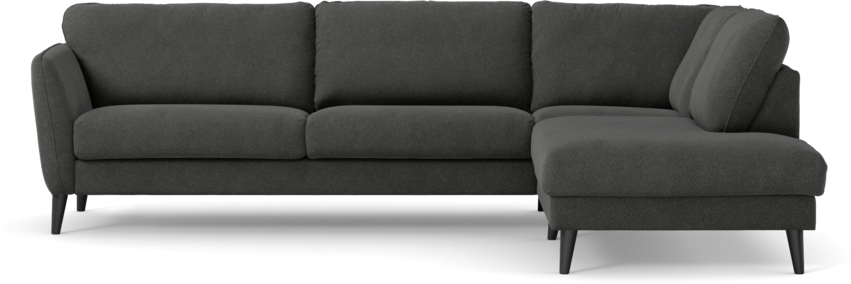 Bridge - 3-sits soffa med divan höger - Svart