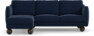 Madison Lux - 2-sits soffa med schäslong vänster - Blå