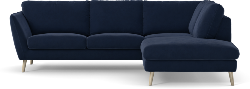 Madison Lux - 2-sits soffa med divan höger - Blå