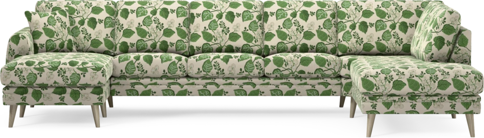 Eden - 3-sits soffa med schäslong vänster och divan höger - Flerfärgad