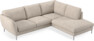 Madison Lux - 2-sits soffa med divan höger - Vit