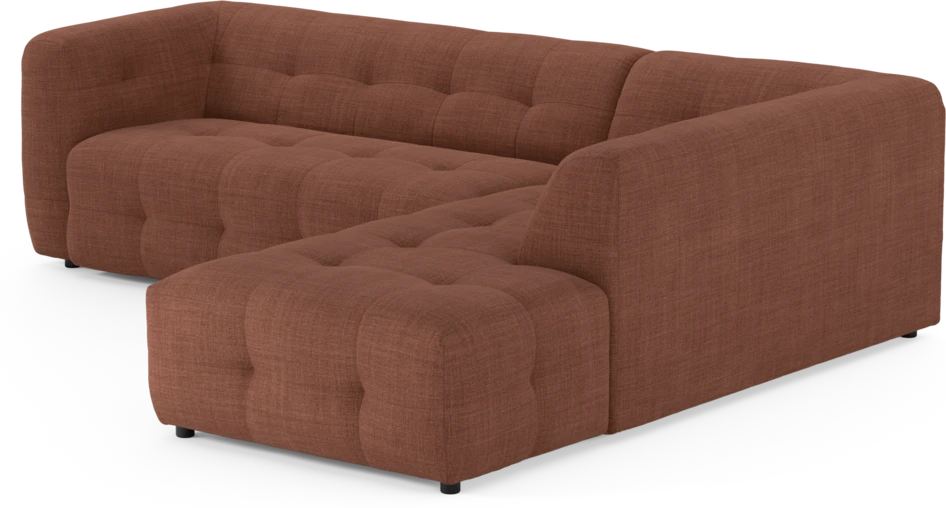 Bella - 3-sits soffa med divan höger - Orange