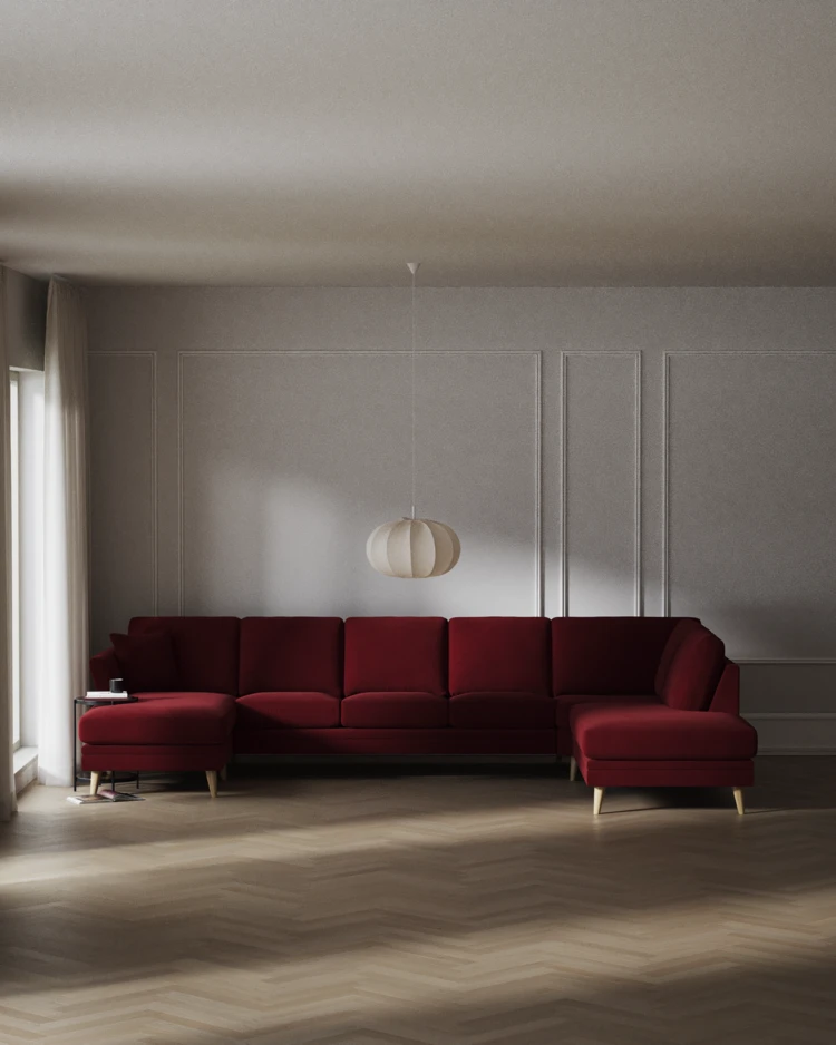 Eden - 3-sits soffa med schäslong vänster och divan höger - inspiration