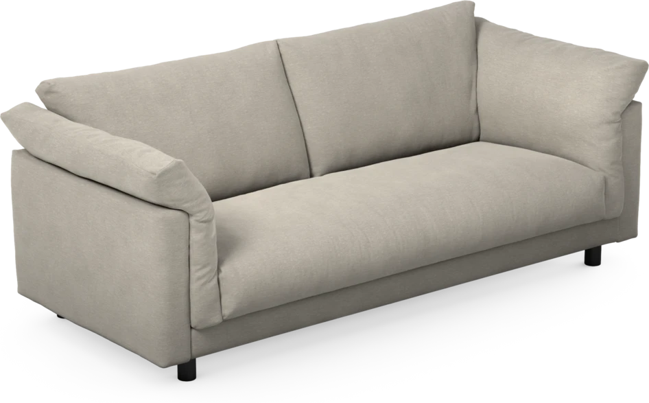 Cherrie - 2,5-sits soffa, hel dyna, fast klädsel - Grå
