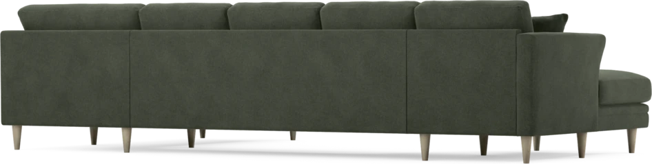 Eden - 3-sits soffa med schäslong vänster och divan höger - Grön