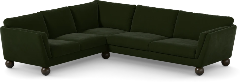 Madison Lux - Hörnsoffa 2+3-sits, hörn 1 - Grön